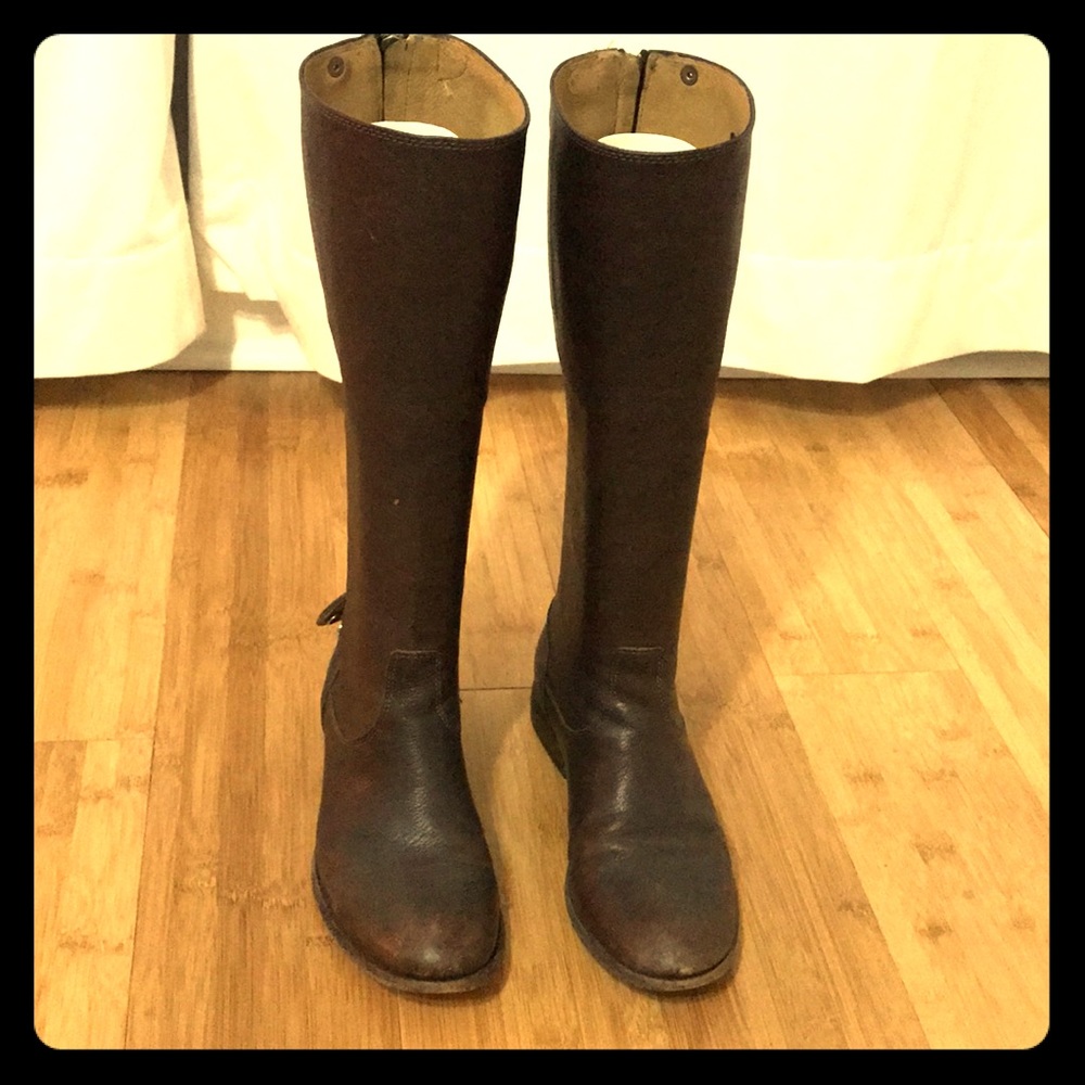 Brown Leather Frye Riding Boots